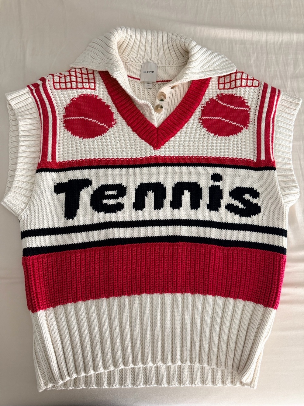 Anthropologie Maeve tennis short sleeve sweater Xxs